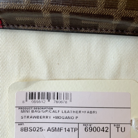 Fendi Bustine 3 Pockets Crossbody Leather and Zucca Coated Canvas Monogram Mini - Picture 12 of 12